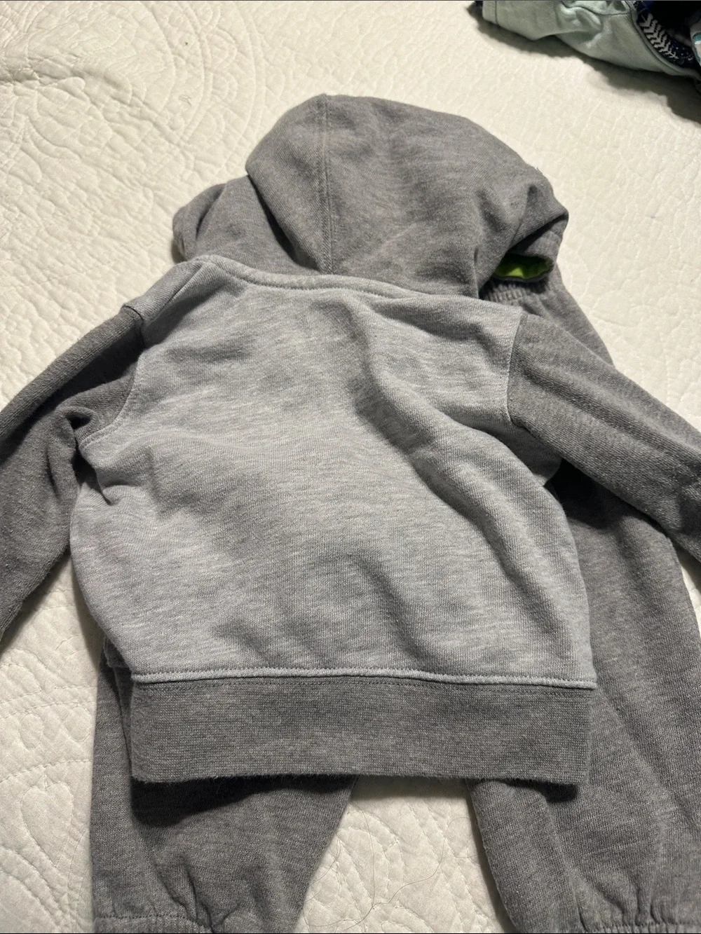 0281 John Deere Gray and Green Infant Matching Set Hoodie & Pants size 3-6 mths